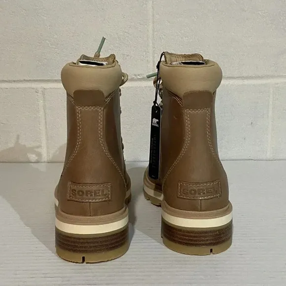 Sorel Women's Lennox Lace STKD Waterproof Boots Ceramic/Canoe Hiking Commuting