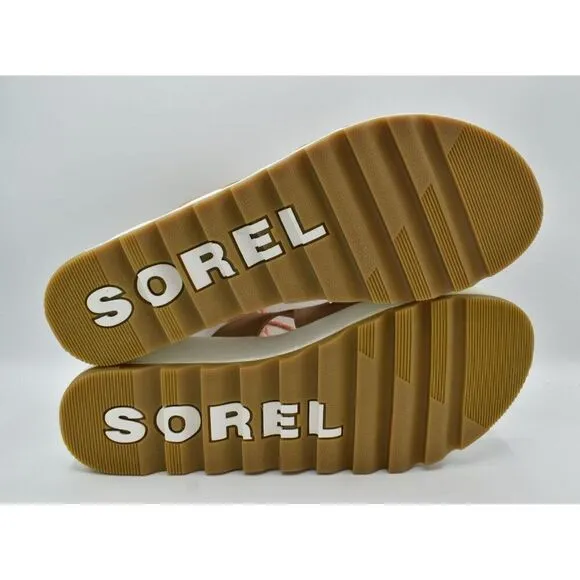 Sorel Womens Size 9 Cameron Flatform Lace Platform Beige Gladiator Sandals Shoes