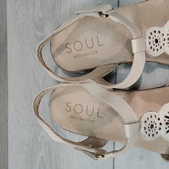 Soul Naturalizer Womens Belle Leather Strap slingback Sandals shoes sz 10M