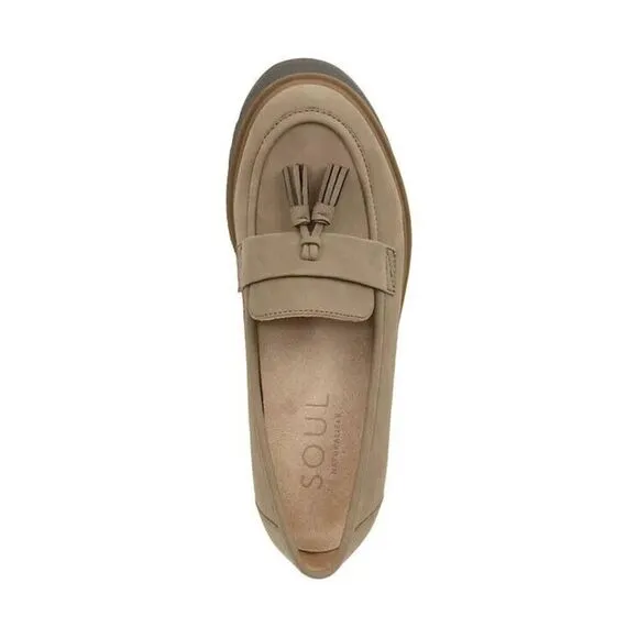 Soul Naturalizer Josie Lug Flat Women's US 8 Gray Platform Loafer Shoes ZPO1642