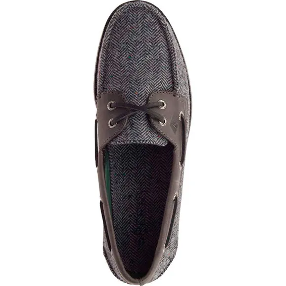 Sperry Men's A/O 2-Eye Tailored Boat Shoe Wool Grey