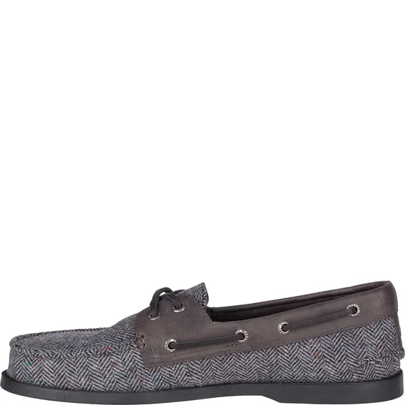 Sperry Men's A/O 2-Eye Tailored Boat Shoe Wool Grey