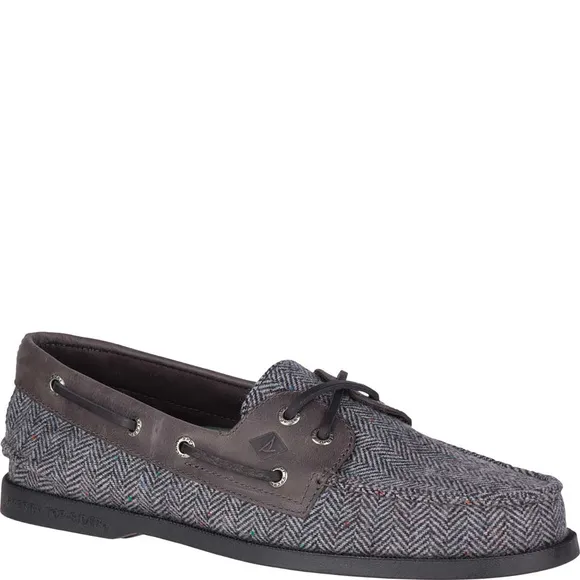 Sperry Men's A/O 2-Eye Tailored Boat Shoe Wool Grey
