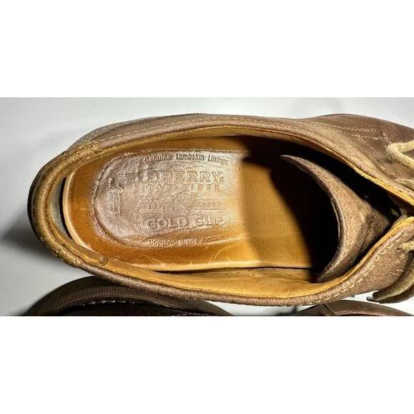 Sperry‎ Top Sider Gold Cup Mens Sz 12M Bellingham Cap Toe Brown Shoes STS10229