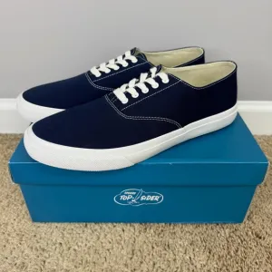 Sperry Top-Sider Shoes Men's 10.5 Cloud CVO Navy Sneakers Canvas Casual Lace Up