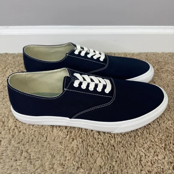 Sperry Top-Sider Shoes Men's 10.5 Cloud CVO Navy Sneakers Canvas Casual Lace Up