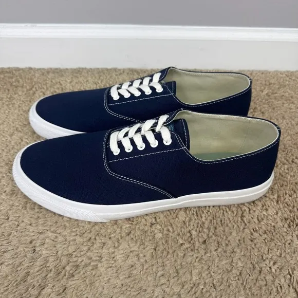 Sperry Top-Sider Shoes Men's 10.5 Cloud CVO Navy Sneakers Canvas Casual Lace Up