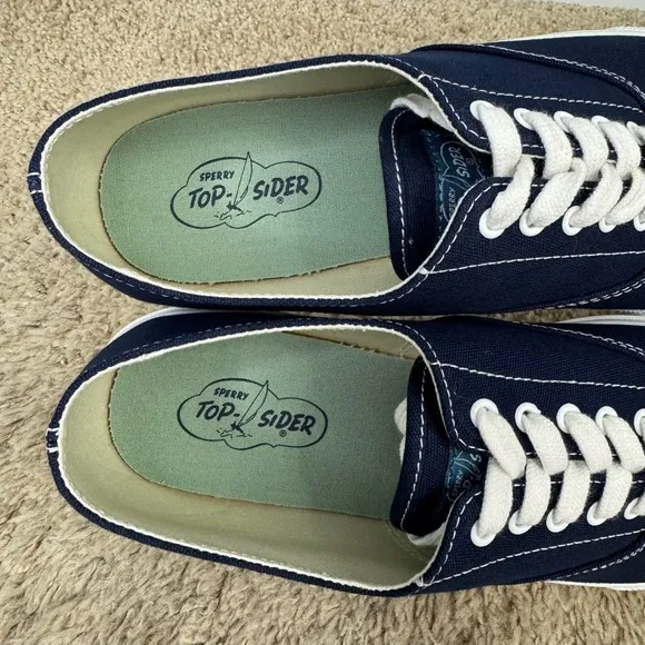 Sperry Top-Sider Shoes Men's 10.5 Cloud CVO Navy Sneakers Canvas Casual Lace Up