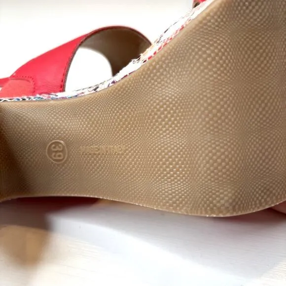 Spring Step Women's Azucar Red Mosaic Slingback Sandals US Size 8.5 / 9