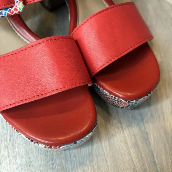 Spring Step Women's Azucar Red Mosaic Slingback Sandals US Size 8.5 / 9