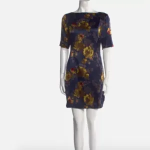 St. John Modern Silk Floral Stretch Dress - Size 2