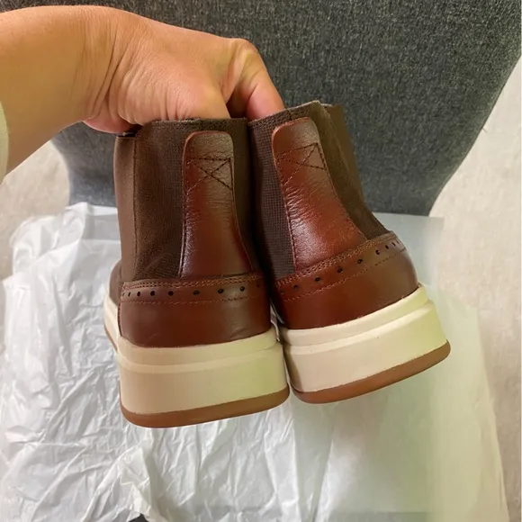 STACY ADAMS Men's Brown Suede Sneaker Shoes
