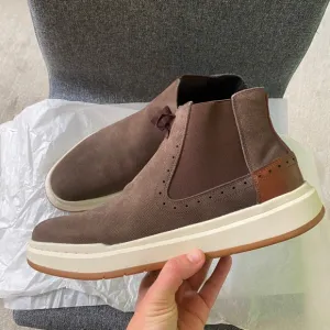 STACY ADAMS Men's Brown Suede Sneaker Shoes