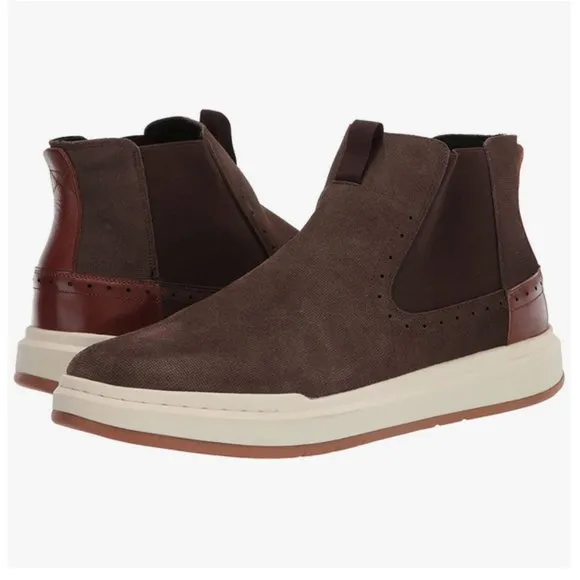 STACY ADAMS Men's Brown Suede Sneaker Shoes