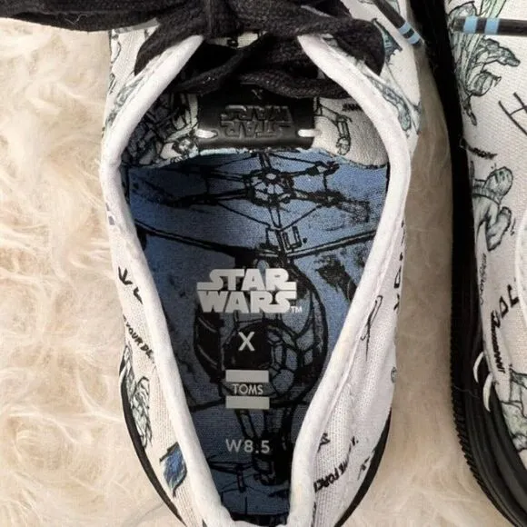 Star Wars x Toms Star Wars Sketch Print Shoes TRVL Lite Low Men's Size 8.5 W