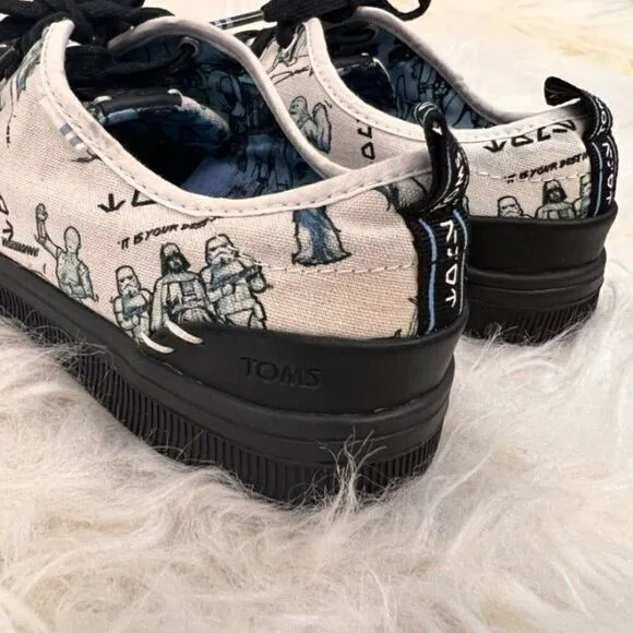 Star Wars x Toms Star Wars Sketch Print Shoes TRVL Lite Low Men's Size 8.5 W