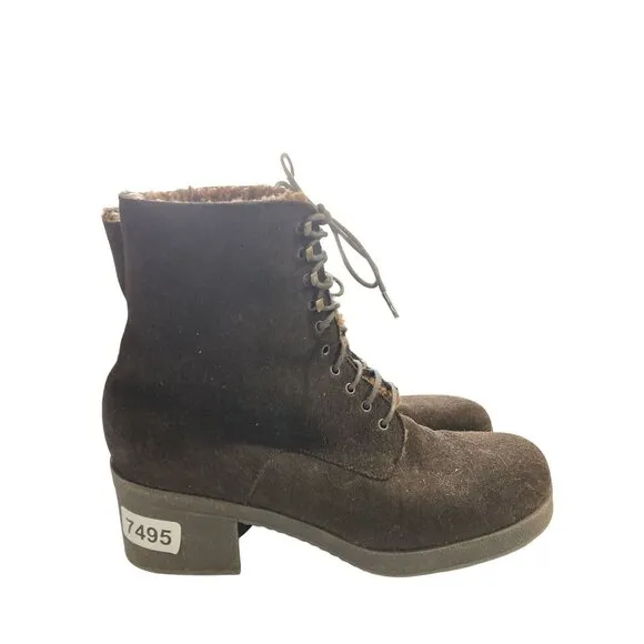 Stephane Kelian PARIS Women's Size 9 Brown Suede leather lined Ankle Boots shoes