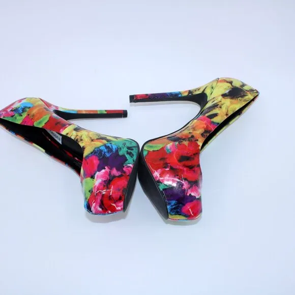 Steve Madden Nala Platform Stilettos Floral 7.5