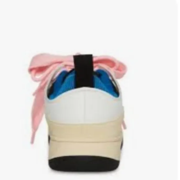 Steve Madden Tennis Shoes Roaring Blue &amp; Pink Laces Platform Sneakers Sizes 6, 7