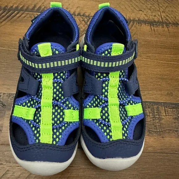 Stride Rite M2P Toddler‎ Boys Size 5 Scout Water Shoe/Sandals Navy/Royal