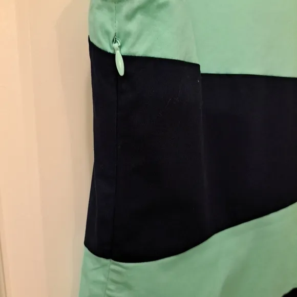 STS - Sail To Sable Women's M Sleeveless Colorblock Dress Mint Green &amp; Navy