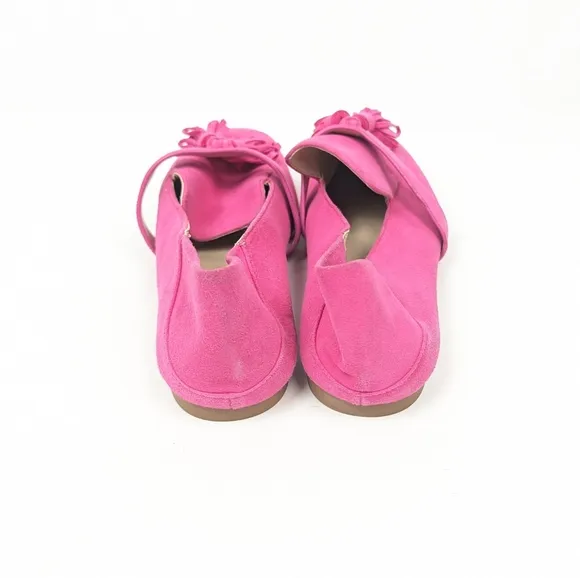 Stuart Weitzman Fuchsia Pink Suede Nysa Tassel Loafers Size 4.5