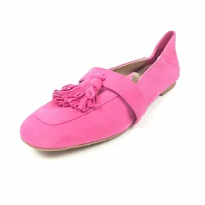 Stuart Weitzman Fuchsia Pink Suede Nysa Tassel Loafers Size 4.5