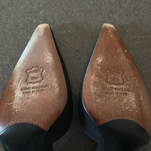 Stuart Weitzman Slingback Rhinestone Kitten Heels 7.5