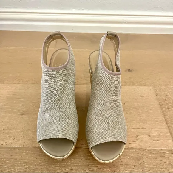Stylish Beige Wedge Sandals