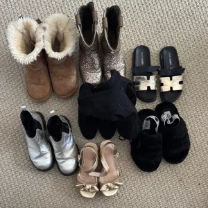 Stylish Footwear Collection GIRLS SIZE 13 - Brown, Silver, Black, Gold