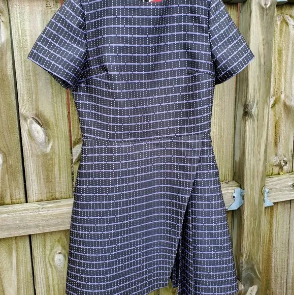 Suno ikram tailored dress deep lavender black mix