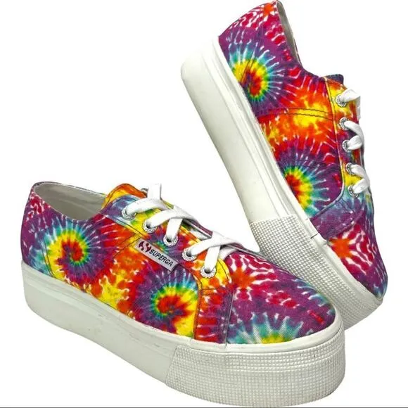 Superga 2790 Tie Dye Platform Retro Y2K Sneakers Shoes Men's Size 5.5