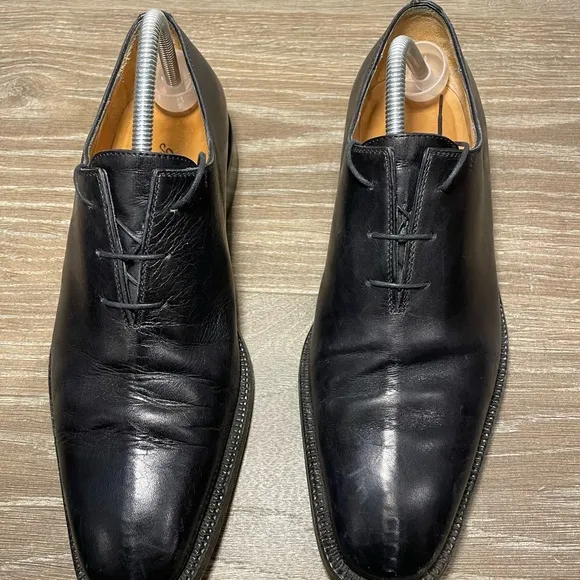 SUTOR MANTELLASSI SHOES, Black OXFORD Size 9.5 Made In Italy