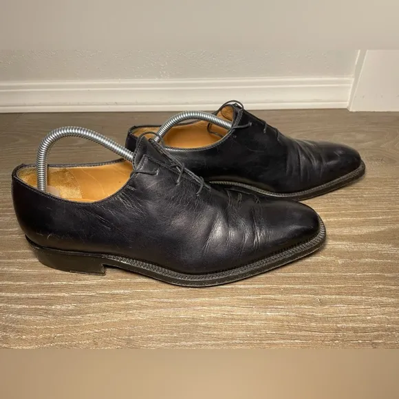 SUTOR MANTELLASSI SHOES, Black OXFORD Size 9.5 Made In Italy