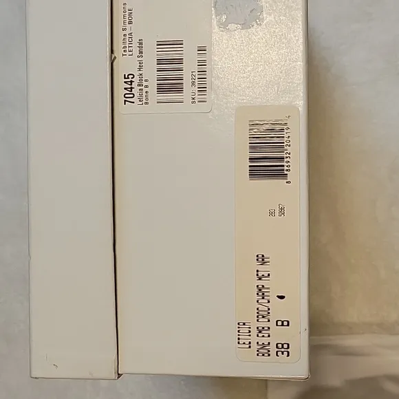 Tabitha Simmons Leticia Embossed Croc heel sandals, NIB