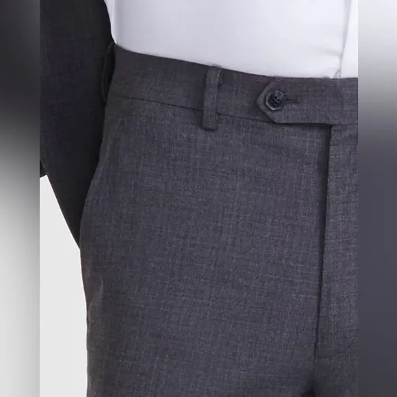 Tallia Men’s Classic Fit Stretch Solid Grey Suit Dress Pants 38Wx30L