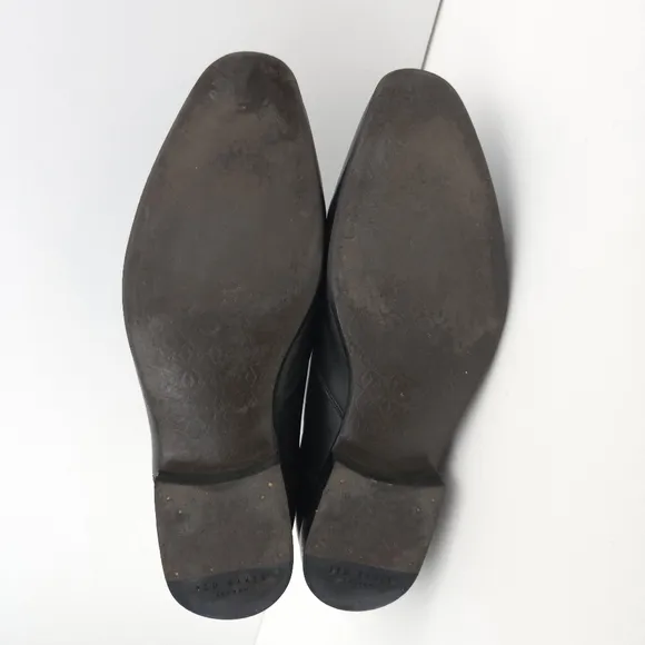Ted Baker Black Leather &amp; Blue Paisley Hourb 2 Men's Chelsea Boots