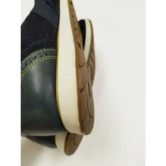 ted‎ baker london Shindl mens Tennis shoes leather blue yellow size 9 lace up