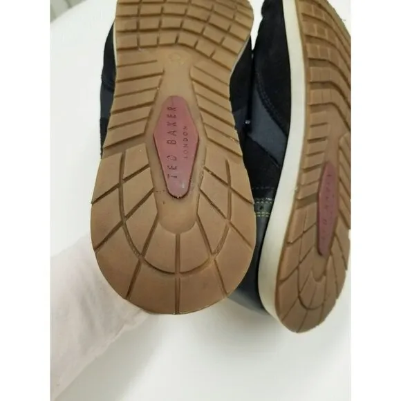ted‎ baker london Shindl mens Tennis shoes leather blue yellow size 9 lace up
