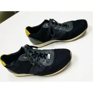 ted‎ baker london Shindl mens Tennis shoes leather blue yellow size 9 lace up