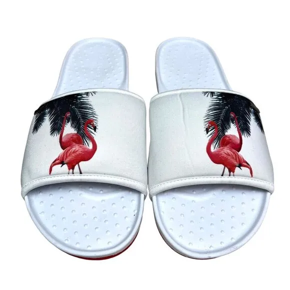 Ted Baker Mens Slides Sandals Sauldi 2 Flamingo Palm Tree Print Size US‎ 13