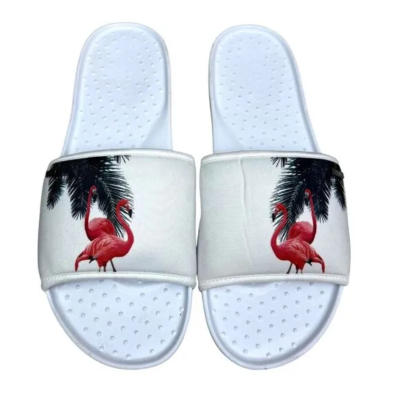 Ted Baker Mens Slides Sandals Sauldi 2 Flamingo Palm Tree Print Size US‎ 13