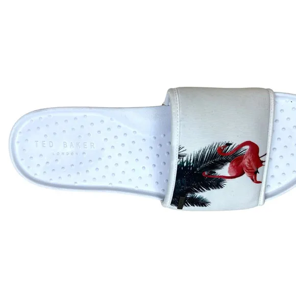 Ted Baker Mens Slides Sandals Sauldi 2 Flamingo Palm Tree Print Size US‎ 13