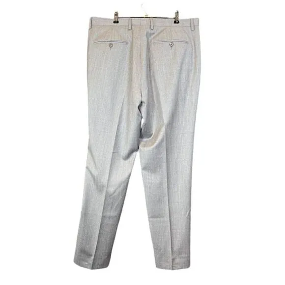 Ted Baker London Modern Fit Wool Blend Dress Pants Slacks Gray Size 36 x 30