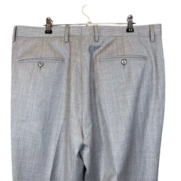 Ted Baker London Modern Fit Wool Blend Dress Pants Slacks Gray Size 36 x 30