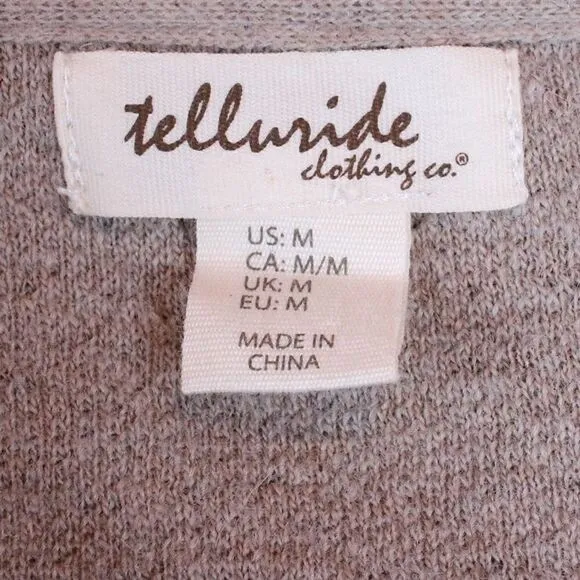 TELLURIDE Sweater Dress RARE Wool Blend in Brown Size Medium