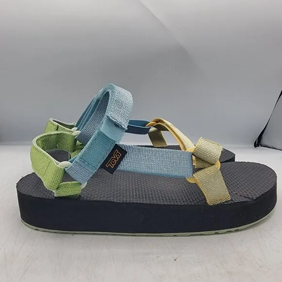 Teva Midform Universal Kids 5 Metallic Blue Sandals Beach Summer Casual 1131610C