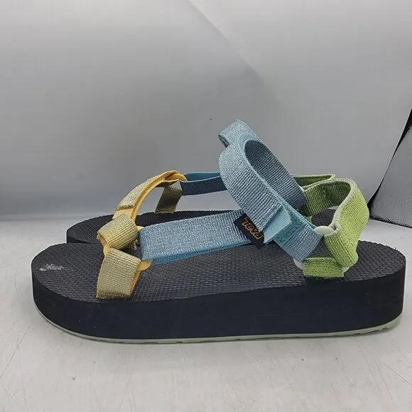 Teva Midform Universal Kids 5 Metallic Blue Sandals Beach Summer Casual 1131610C