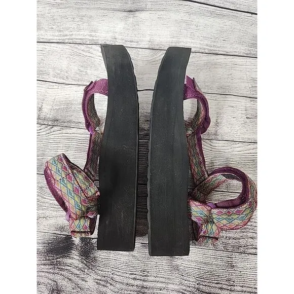 Teva Universal Platform Sandals Women Size 11 Purple 1008844 Strappy Summer