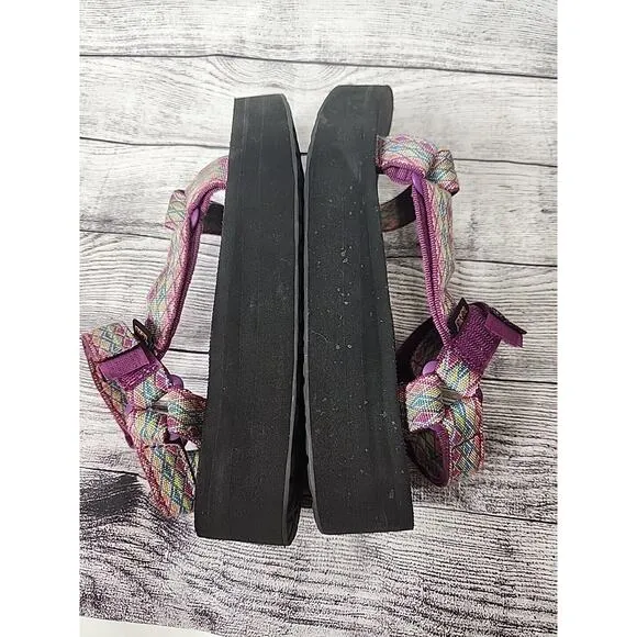 Teva Universal Platform Sandals Women Size 11 Purple 1008844 Strappy Summer
